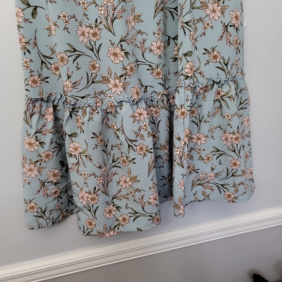 Love & Piece,Disty Floral  One Tiered  Skirt - Picture 4 of 7